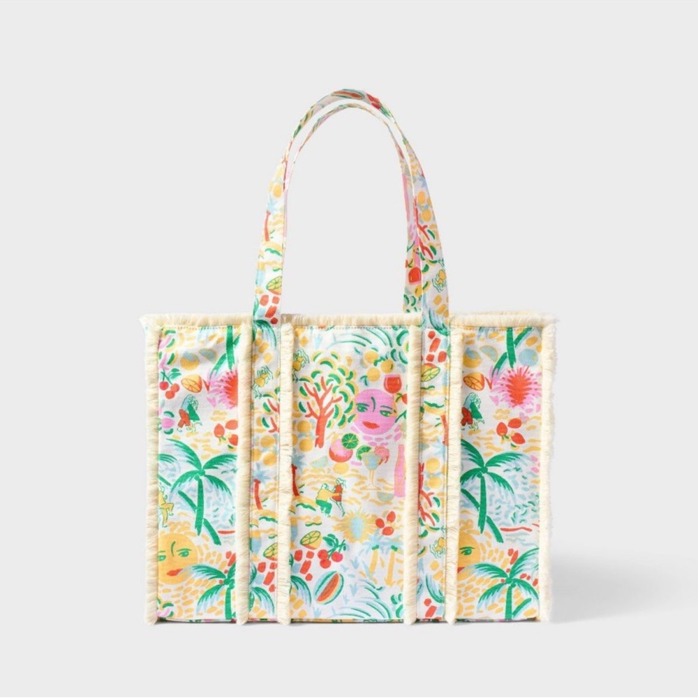 Roller Rabbit x Target Vacation Fringe Canvas Tote Bag